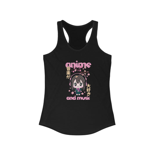 Anime and music Women's Ideal Racerback Tank