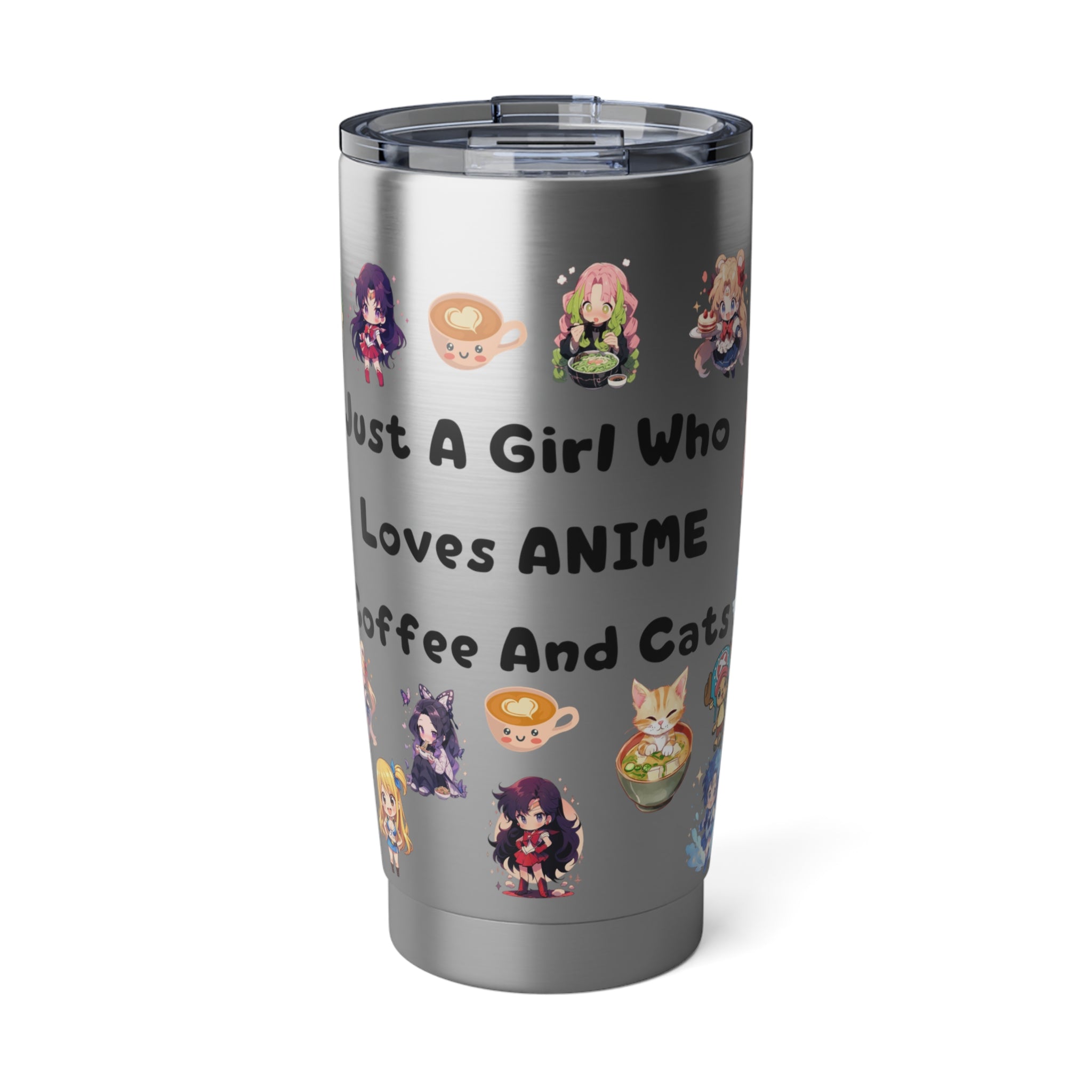 Just A Girl Who loves Anime Tumbler, Stainless Steel Tumblers 20oz, Anime Lover Gifts for Women, Anime Fans, Birthday Christmas gifts, Anime Merchandise