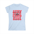 Stay Pawsitive Dog lover t shirt Women's Softstyle Tee