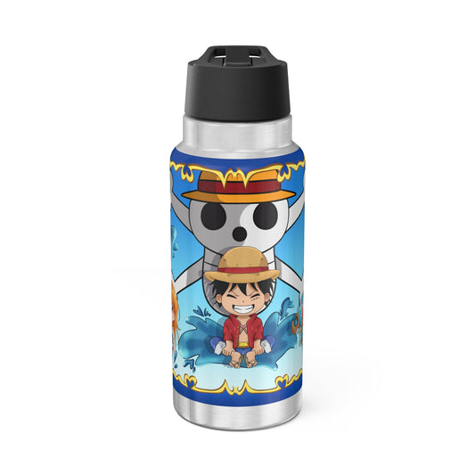 Sail the Seas Hydrated on the Jolly Roger: Stainless Steel 32 oz Water Bottle