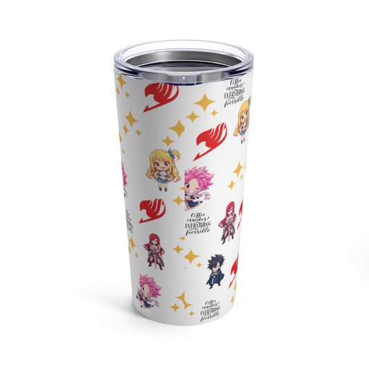 Tumbler 20oz Stainless Steel Anime Fairy Tumbler with Happy Cat