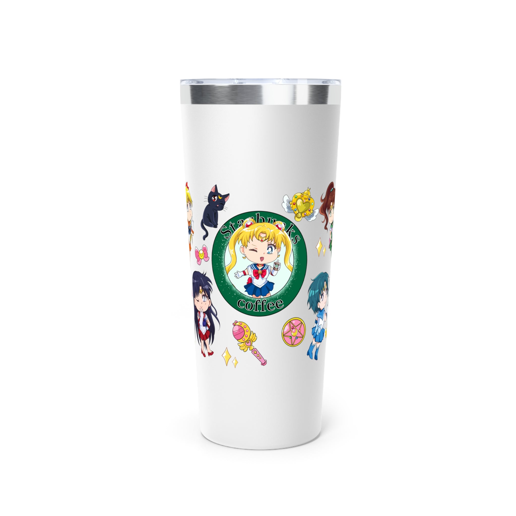 Sailor Chibi moon Insulated Tumbler, 22oz - Hot/Cold Drinks, Copper Vacuum