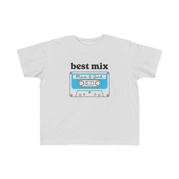 Toddler Tee Funny Mix of Mom and Dad Cassette Tape Shirt