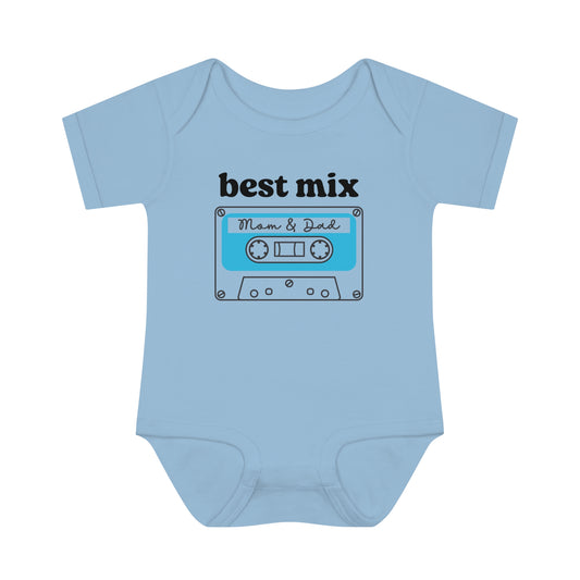 Baby Bodysuit - Best Mix Funny Baby Body Suit, Mix of Mom and Dad