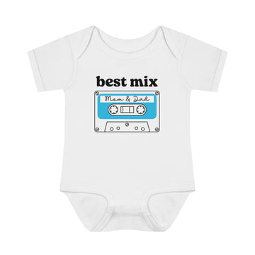 Baby Bodysuit - Best Mix Funny Baby Body Suit, Mix of Mom and Dad