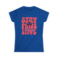 Stay Pawsitive Dog lover t shirt Women's Softstyle Tee