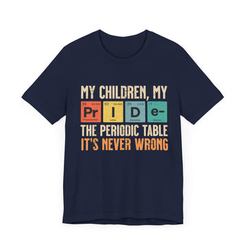 Father's T shirt Periodic table Unisex Jersey Short Sleeve Tee