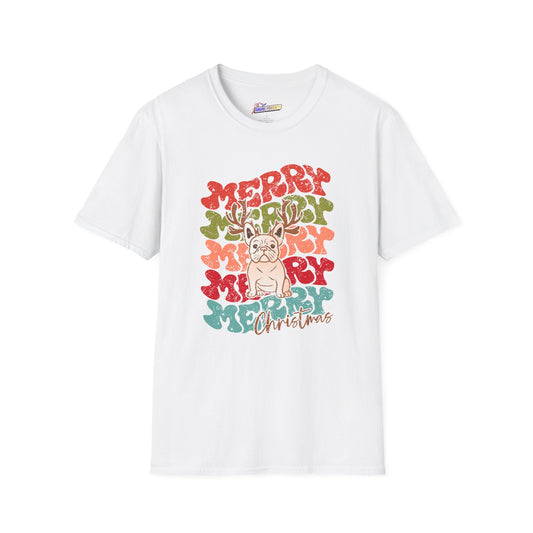 Merry Frenchie Christmas T-Shirt