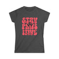 Stay Pawsitive Dog lover t shirt Women's Softstyle Tee