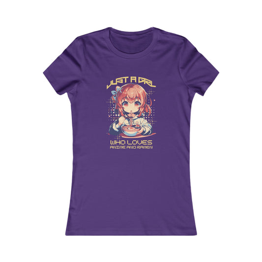 Anime girl and ramen t shirt Women's Favorite Tee