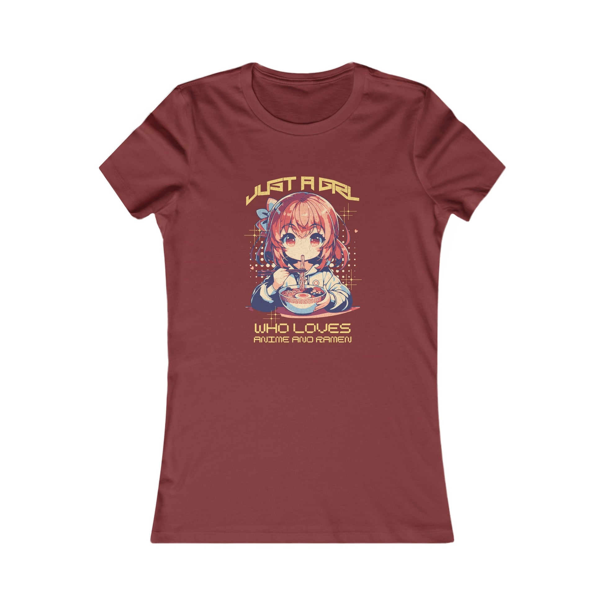 Anime girl and ramen t shirt Women's Favorite Tee