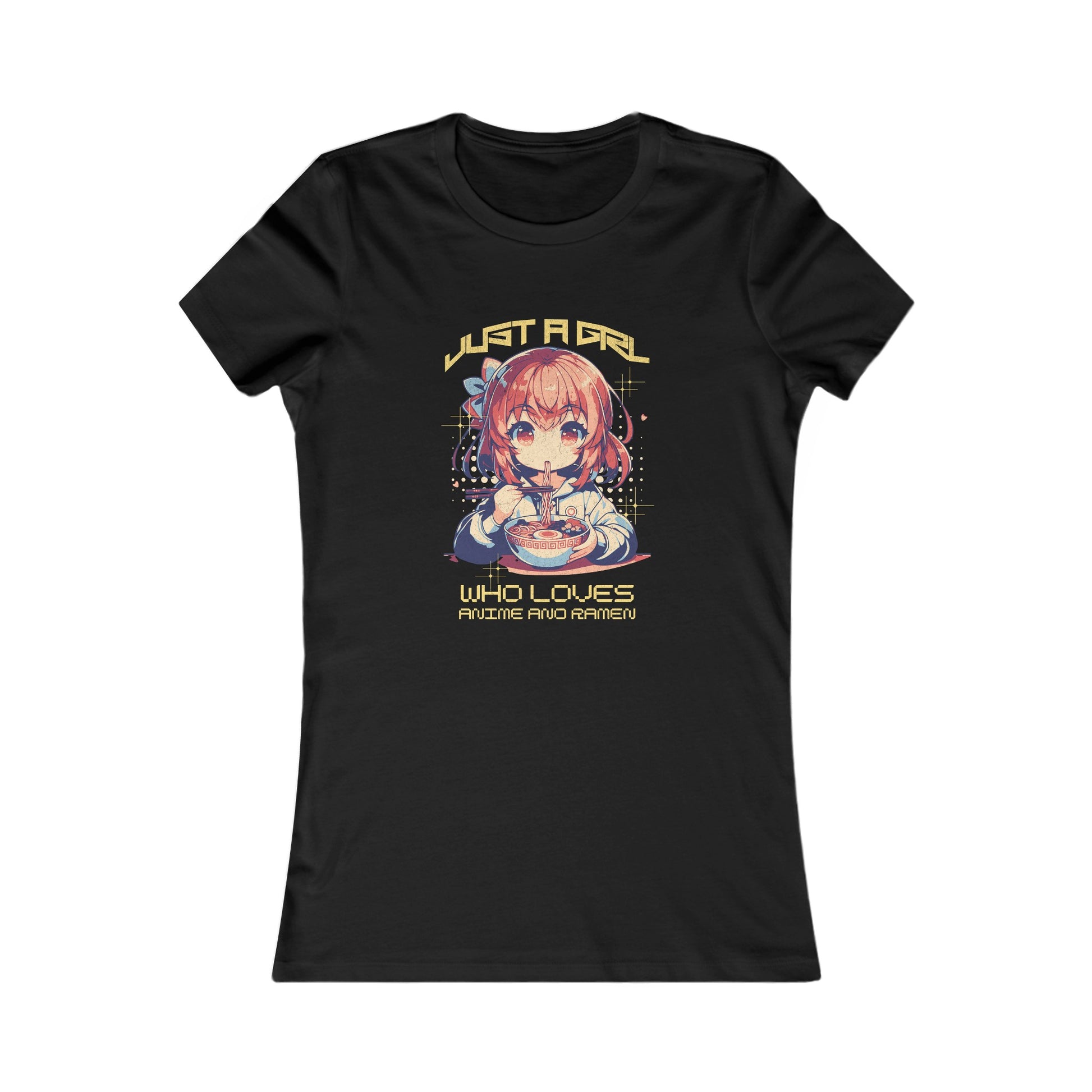 Anime girl and ramen t shirt Women's Favorite Tee