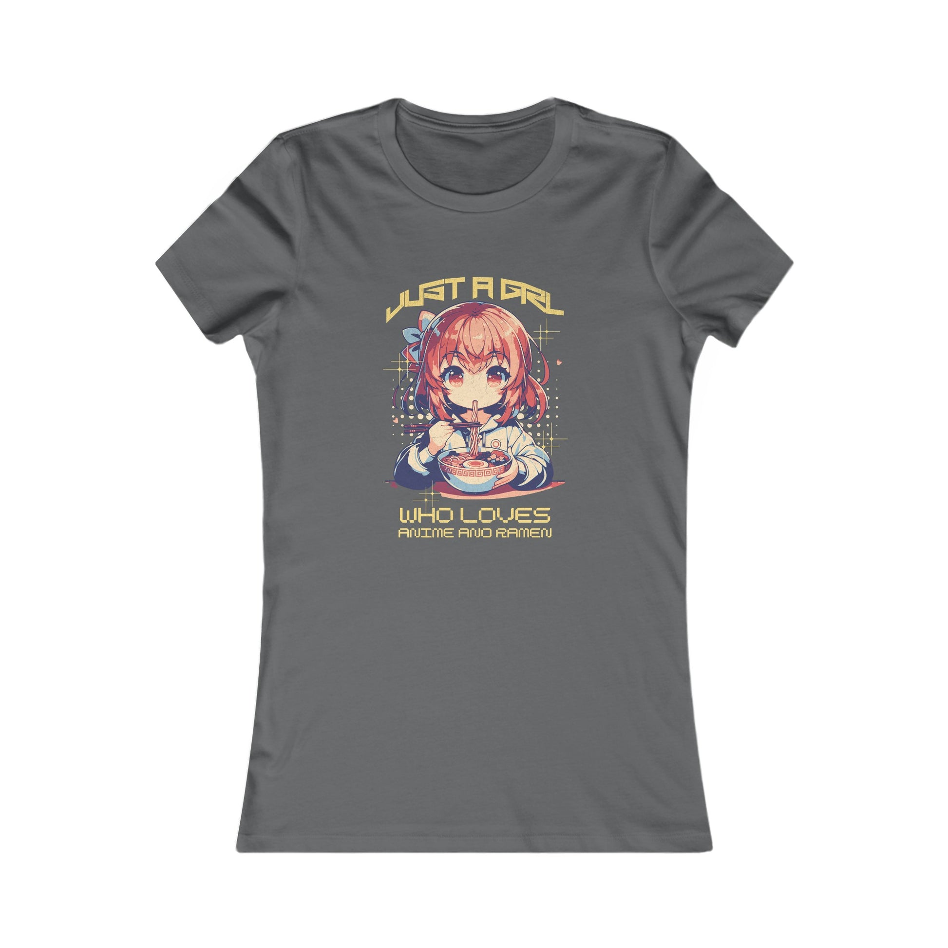 Anime girl and ramen t shirt Women's Favorite Tee