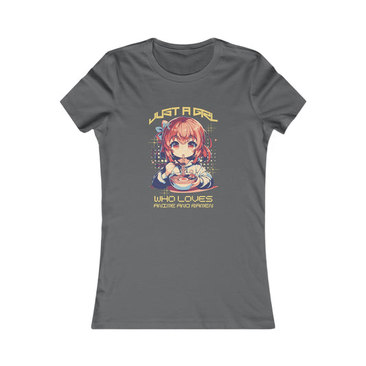 Anime girl and ramen t shirt Women's Favorite Tee