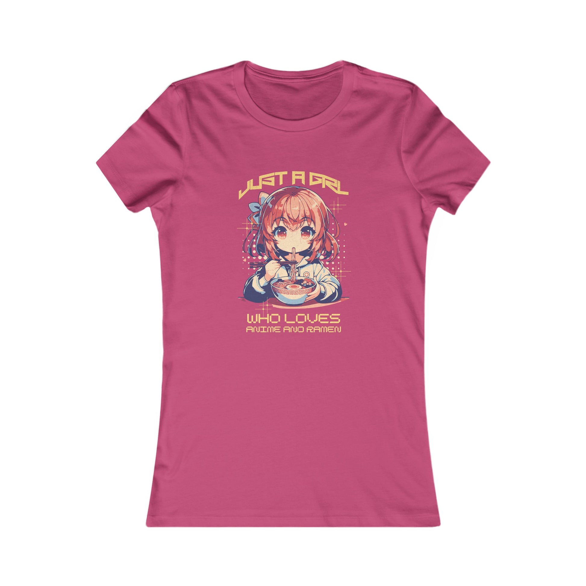 Anime girl and ramen t shirt Women's Favorite Tee