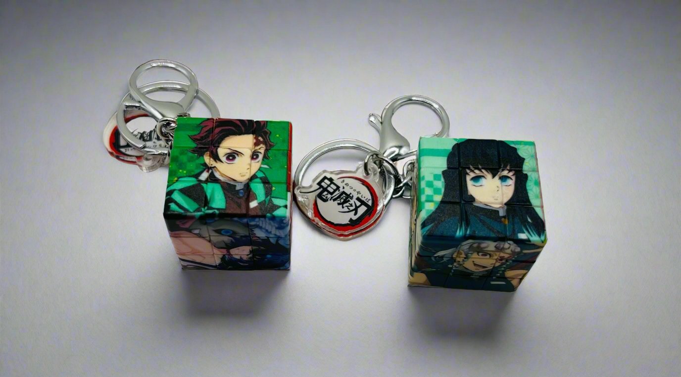 Demon Anime Keychain Rubik's Cube