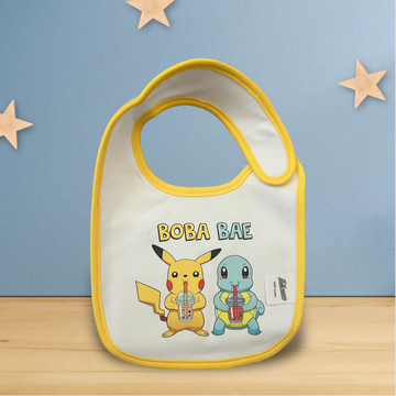 Anime Baby Bib for babies saying, "Boba Bae"