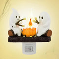 Ghost Campfire Nightlight Ghost Campfire Flickering Plug in Night Light Halloween Ghost Pumpkin Night Light