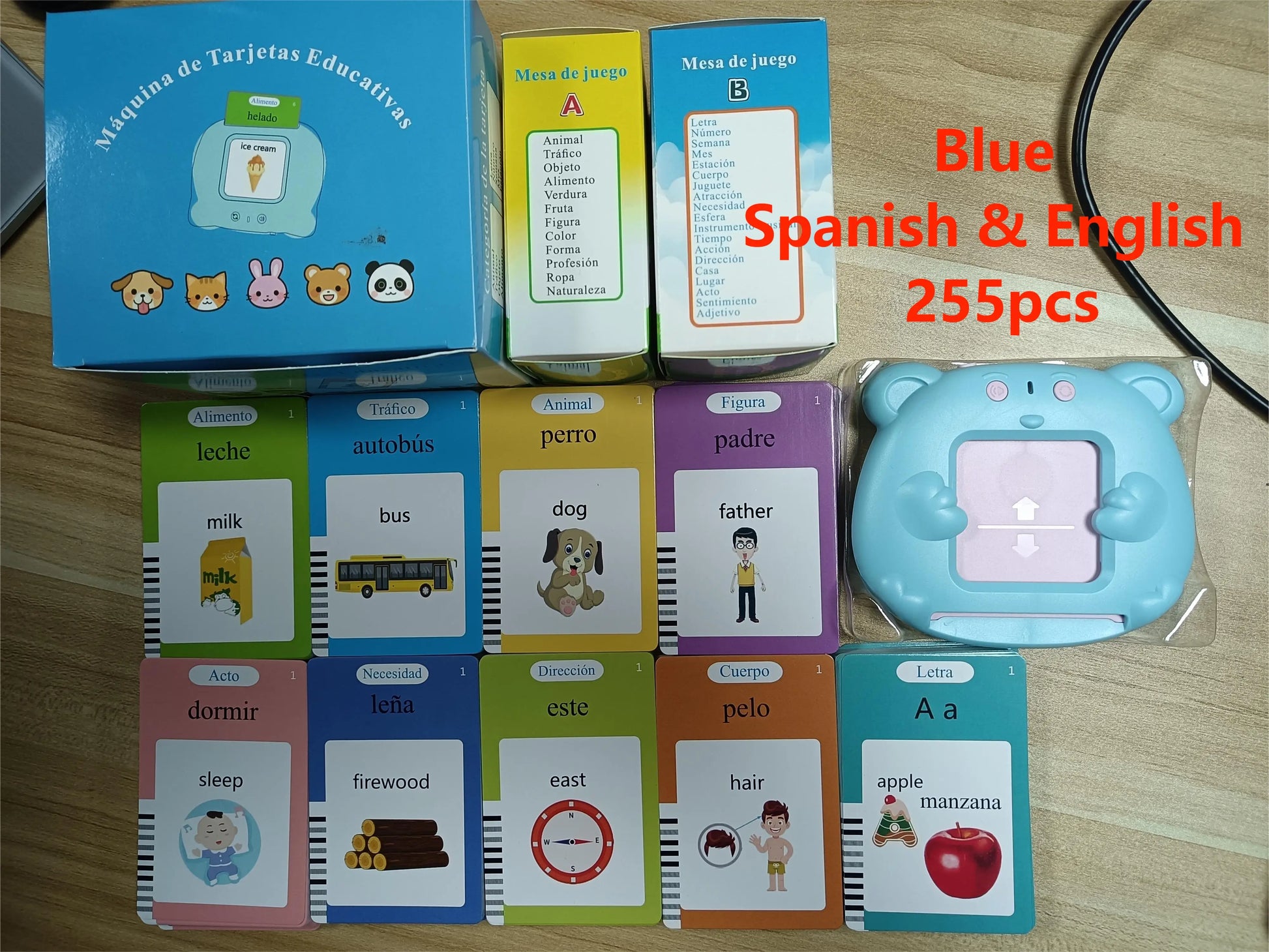 Panda Shape New Children'S Early Education Learning Card Machine with Vietnamese English Cantonese Spanish Indonesian Arabic