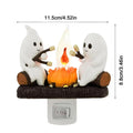 Ghost Campfire Nightlight Ghost Campfire Flickering Plug in Night Light Halloween Ghost Pumpkin Night Light