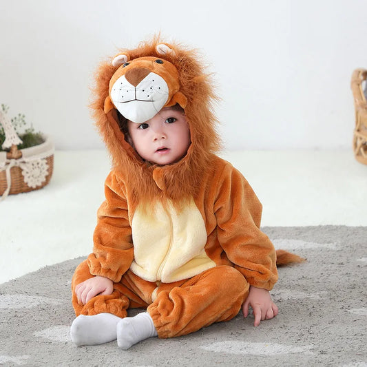 Baby Costume Boy Girl Onesie Halloween Cosplay Outfit Kid Festival Party Jumpsuit Kigurumis Winter Warm Clothes